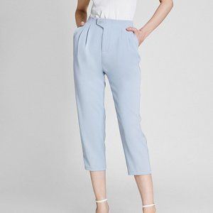 J.ING Slate Grey Half Elastic Waist Suit Pants - L / SlateGrey